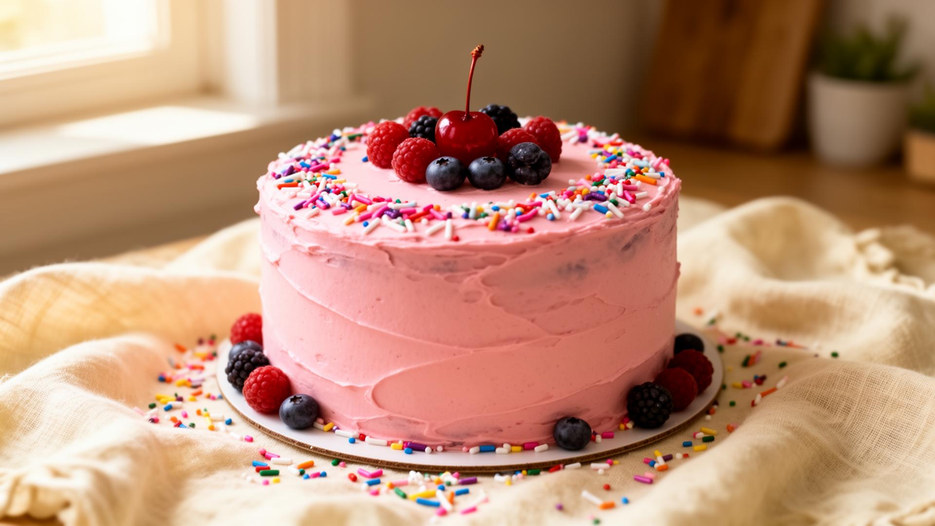 A beautiful custom cake with intricate icing